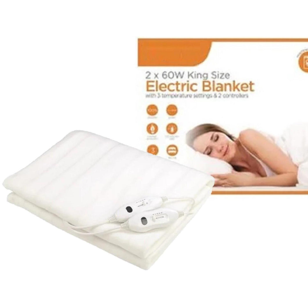 King Size Electric Blanket With 2 Controllers - 160 x 150cm