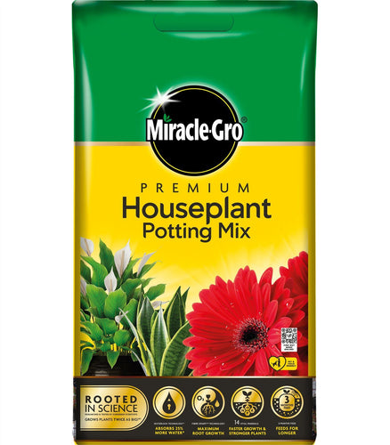 Miracle-Gro Premium Houseplant Potting Plant Feeding Growth Compost