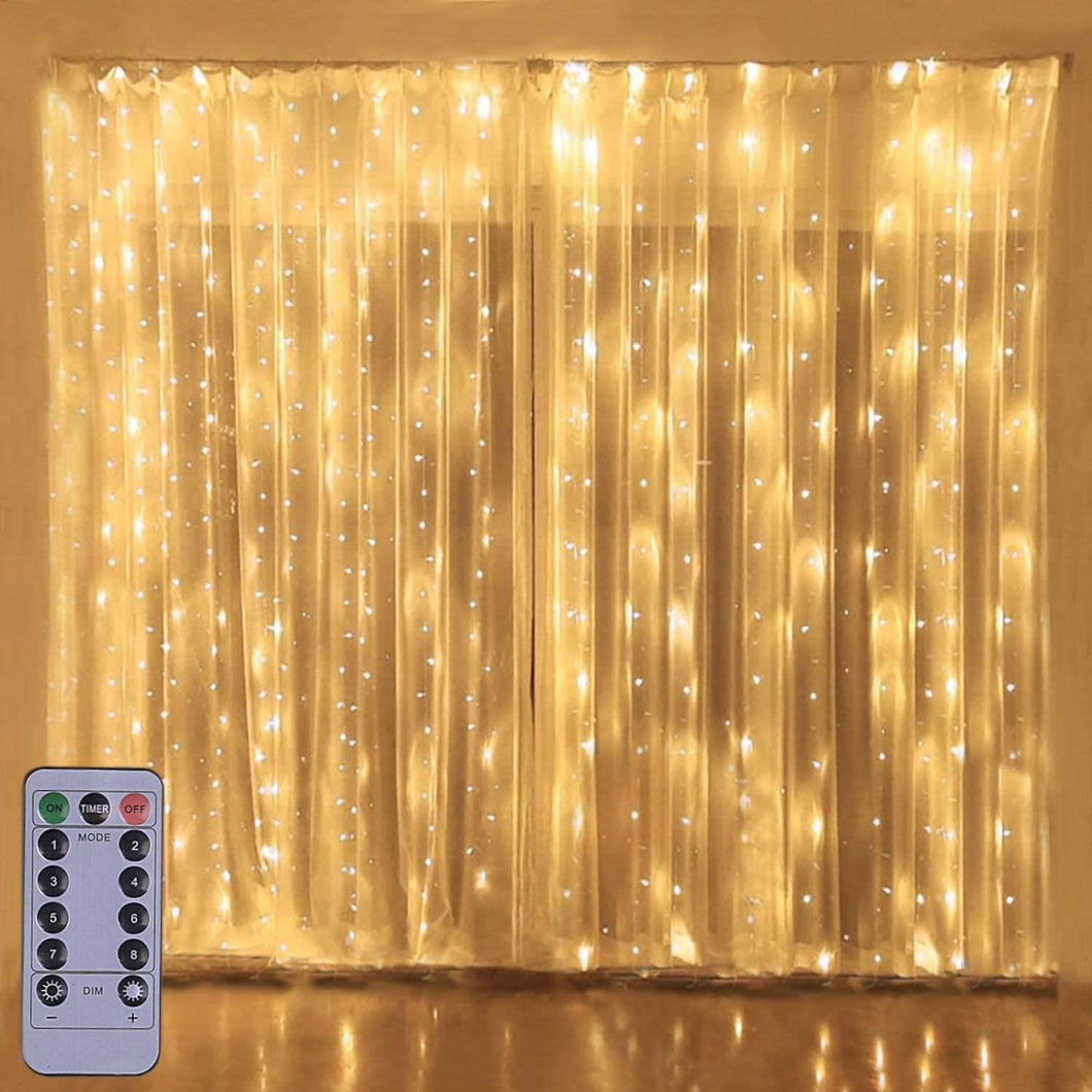 Warm White 300 LED String Curtain Light